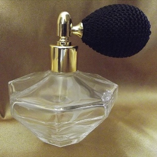 Vaporisateur de parfum poire courte noire 50 ml modèle diamant vide et rechargeable  - 1