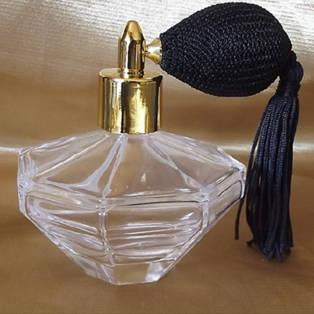 Vaporisateur de parfum poire courte pompon modèle diamant poire 100 ml vide et rechargeable  - 2