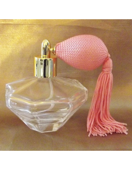 Vaporisateur de parfum poire courte pompon modèle diamant poire 100 ml vide et rechargeable  - 4