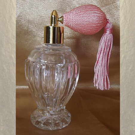 Vaporisateur de parfum poire courte pompon modèle boule sur pied poire 110 ml vide et rechargeable  - 4