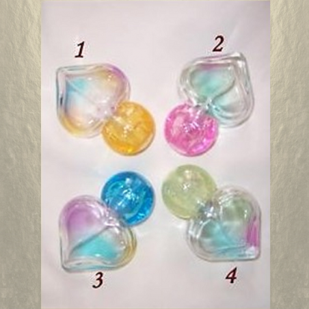 Vaporisateur de parfum cœur  vide et rechargeable de sac ou de collection multi couleur 15 ml  - 1