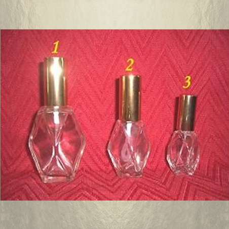 Vaporisateur de parfum en verre vide et rechargeable modèle facettes 15 ml, 30 ml, 60 ml  - 1