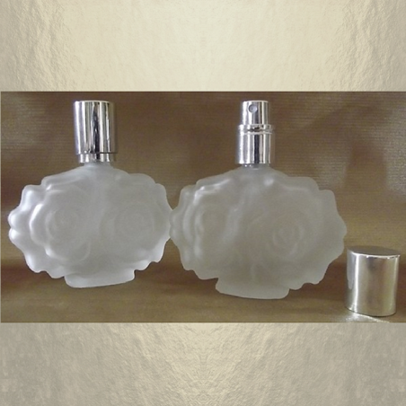 Vaporisateur de parfum vide et rechargeable Modèle givré fleur en reliefs  30 ml  - 1