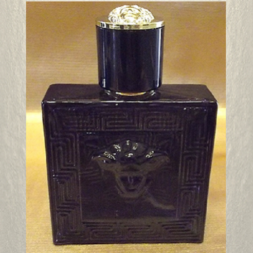 Vaporisateur de parfum en verre noir visage soleil 60 ml vide et rechargeable  - 1