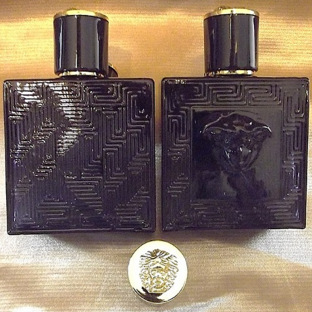 Vaporisateur de parfum en verre noir visage soleil 60 ml vide et rechargeable  - 2