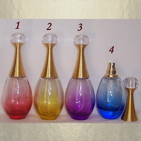 Vaporisateur de parfum vide et rechargeable 70 ml collerette verre couleur dégradée  - 1