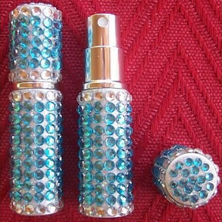 Vaporisateur de parfum de sac strass 6 ml parme vide et rechargeable  - 4