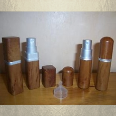 Vaporisateur de parfum de sac effet bois 6 ml vide et rechargeable  - 1