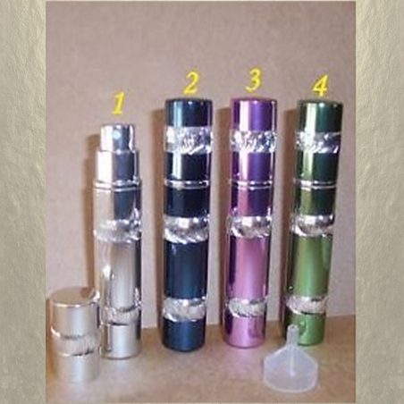 Vaporisateur de parfum de sac 8 ml en métal spirale vide et rechargeable  - 1