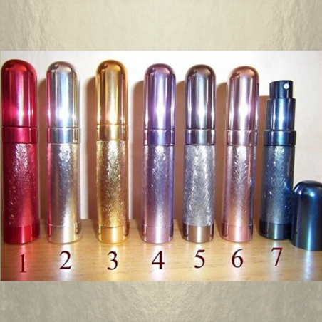 Vaporisateur de parfum de sac 8 ml en métal brossé vide et rechargeable  - 1