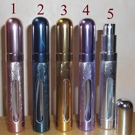 Vaporisateur de parfum de sac 11 ml en métal brossé vide et rechargeable  - 1