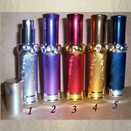 Vaporisateur de parfum de sac 15 ml en métal martelé vide et rechargeable vide et rechargeable  - 1