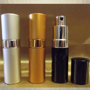 Vaporisateur de parfum en métal , couleur argent, or, noir 17 ml vide et rechargeable