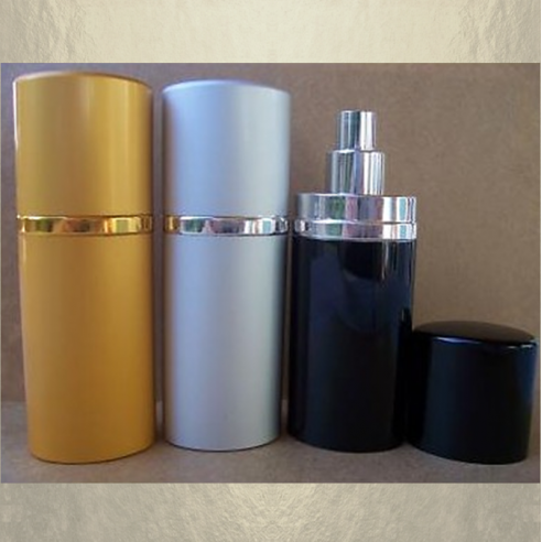 Vaporisateur de parfum en métal , couleur or, argent, noir 30 ml vide et rechargeable  - 1