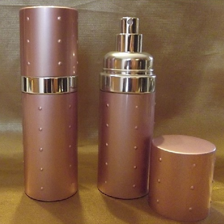 Vaporisateur de parfum  50 ml en métal couleur rose poudré vide et rechargeable  - 1