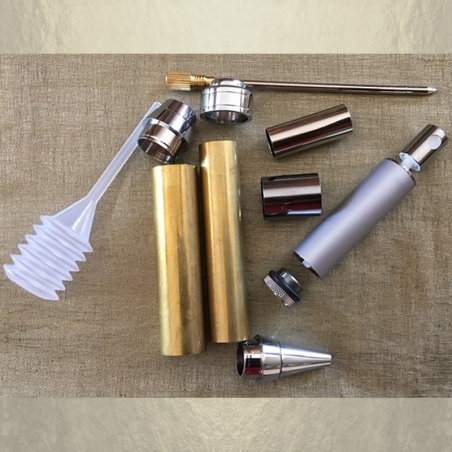 ‌Stylo bille vaporisateur de parfum duo chrome CRISTAL DE SWAROVSKI FIRE OPAL AB fabrication artisanale  - 6