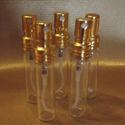 Flacon atomiseur de remplacement pour étui vaporisateur de parfum plaqué or  - 1