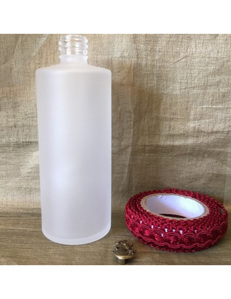 Vaporisateur de parfum poire longue bordeaux antique  et camé décoration artisanale  - 3