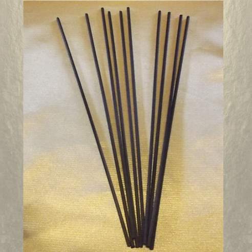 Bâtons pour diffuseurs par capillarité en fibres de coton naturel enrobées noirs x 10  - 1