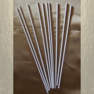 Bâtons pour diffuseurs par capillarité en fibres de coton naturel enrobées blancs x 10  - 1