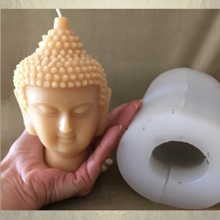 Bougie bouddha 14 cm sculpture décorative artisanale cire naturelle de soja. Personnalisable  - 4