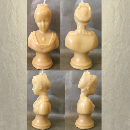 Bougie sculpture décorative artisanale cire naturelle de soja. Modèle buste. Personnalisable  - 2