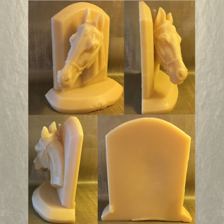 Bougie sculpture décorative artisanale cire naturelle de soja. Cheval 16 cm. Personnalisable  - 3