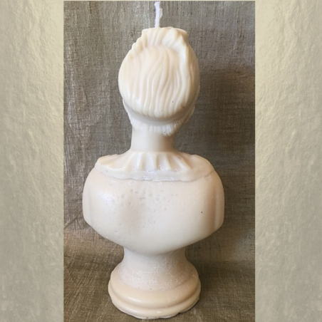 Bougie sculpture décorative artisanale cire naturelle de soja, buste 16 cm  - 2