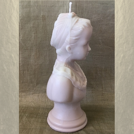 Bougie sculpture décorative artisanale cire naturelle de soja, buste 16 cm  - 4