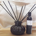 Diffuseur par capillarité bâtons en coton, vase noir parfum sans alcool  - 2