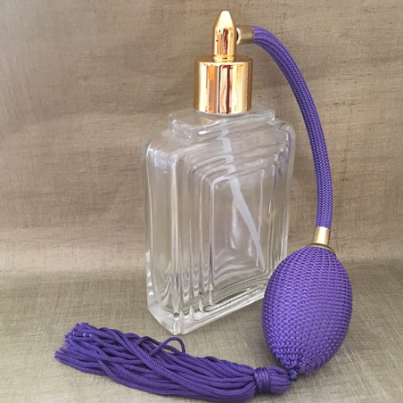 Vaporisateur de parfum poire carré relief 110 ml vide et rechargeable  - 1