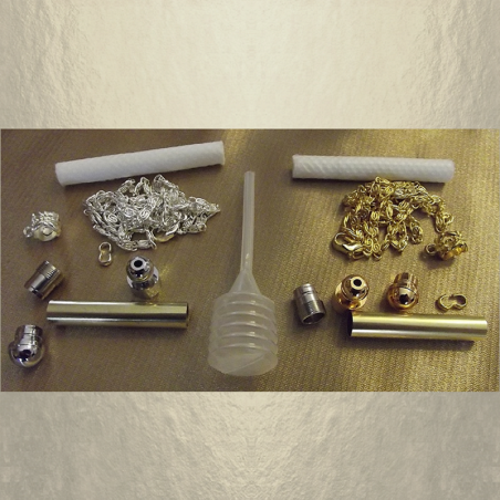 Collier pendentif diffuseur de parfum plaqué or 24k CRISTAL DE SWAROVSKI VOLCANO artisanal  - 7