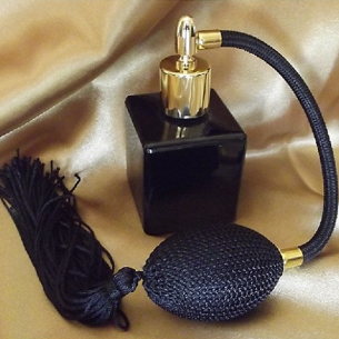 Vaporisateur de parfum poire longue noire verre noir vide et rechargeable 50ml  - 1