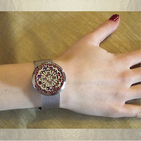 Bracelet diffuseur de parfum CRISTAL DE SWAROVSKI artisanal  - 3