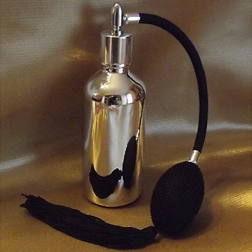 Vaporisateur de parfum poire noire effet miroir argent 50 ml  - 1