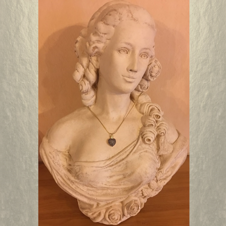 Collier Pendentif fiole Mémorial, fiole à parfum précieux CRISTAL DE SWAROVSKI artisanal cœur or dans écrin  - 5