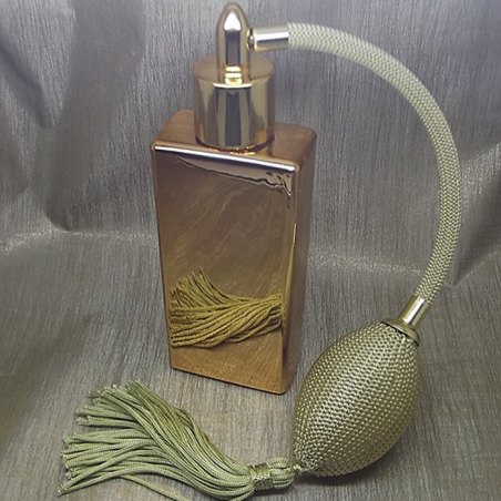 Vaporisateur de parfum poire or effet miroir or rectangle 55 ml  - 1