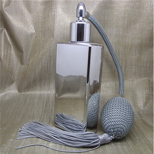 Vaporisateur de parfum poire grise effet miroir argent rectangle 55 ml  - 1