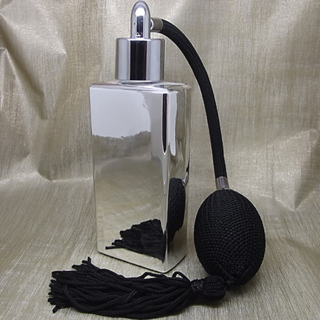 Vaporisateur de parfum poire noire effet miroir argent rectangle 55 ml  - 1