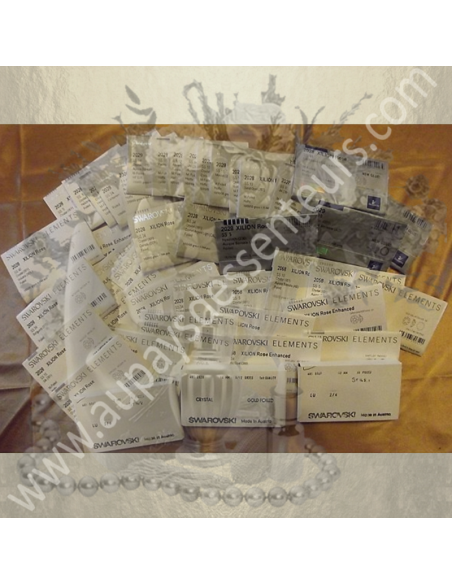 Miroir de sac CRISTAL DE SWAROVSKI porte photo décoration artisanale  - 5