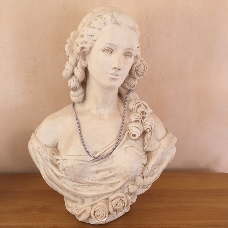 Collier CRISTAL DE SWAROVSKI, cordon à lunettes 2 en 1 artisanal Mauve  - 6