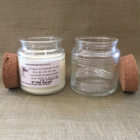 Bougie parfumée extrait de parfum sans alcool artisanale en pot cire naturelle de soja  - 2