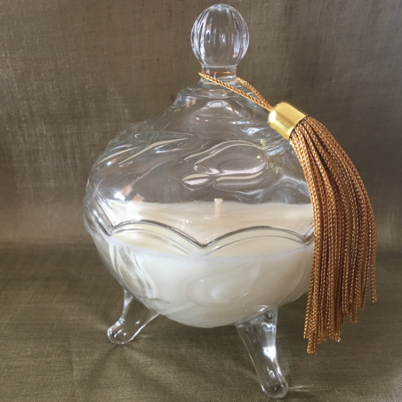 Bougie parfum sans alcool artisanale en pot cire naturelle de soja  - 1