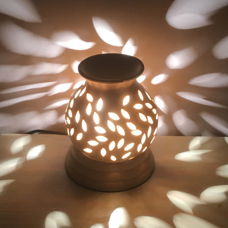 Lampe diffuseur de parfum en céramique artisanale  - 2