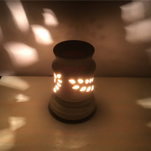 Lampe diffuseur de parfum céramique artisanale  - 1 2
