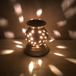 Lampe diffuseur de parfum céramique artisanale petit modèle  - 1 2