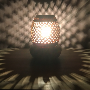 Lampe diffuseur de parfum pierre de lave artisanale  - 1 2