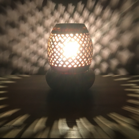 Lampe diffuseur de parfum pierre de lave artisanale  - 2
