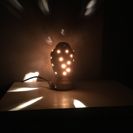 Lampe diffuseur de parfum bouddha sable électrique artisanale  - 4