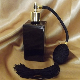 Vaporisateur de parfum poire rétro noire vide et rechargeable modèle noir rectangle 100 ml  - 1